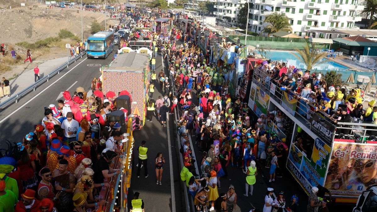 Este es el recorrido y la zona de aparcamientos para la cabalgata del Carnaval de Maspalomas