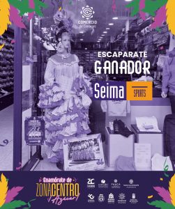 Seima Sports gana el concurso de escaparates de la campaña “Enamórate de Zona Centro, ¡Azúcar!”