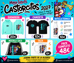 La Murga Infantil Castorcitos presenta su merchandising para el Carnaval 2027