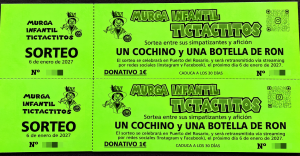 La murga infantil TicTacTitos pone en marcha un sorteo con motivo de las fiestas navideñas