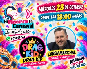 Drag Kid y Lorenzo Marichal, protagonistas de una nueva edición de ‘EnMascárate En Carnaval’ este miércoles